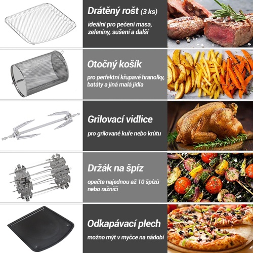 Príslušenstvo pre TESLA AirCook & Grill QG800 WiFi a jeho použitie