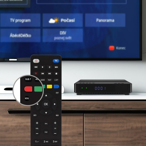 TESLA HYbbRID TV TH210 s funkciou červeného tlačidla - HbbTV