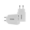 TESLA Power Charger T100 - rýchlonabíjačka 20 W PD 3.0/PPS (biela farba)