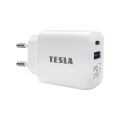 TESLA Power Charger T220 - duálna rýchlonabíjačka 25 W PD 3.0/PPS (biela farba)