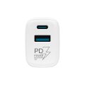 TESLA Power Charger T220 - duálna rýchlonabíjačka 25 W PD 3.0/PPS (biela farba)