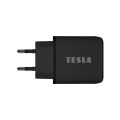 TESLA Power Charger T220 - duálna rýchlonabíjačka 25 W PD 3.0/PPS (čierna farba)
