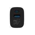TESLA Power Charger T220 - duálna rýchlonabíjačka 25 W PD 3.0/PPS (čierna farba)
