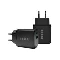 TESLA Power Charger T220 - duálna rýchlonabíjačka 25 W PD 3.0/PPS (čierna farba)