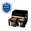 TESLA AirCook DualZone Q787 XXL Deluxe - multifunkčná duálna digitálna teplovzdušná fritéza 2v1