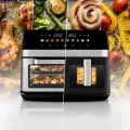 TESLA AirCook DualZone Q787 XXL Deluxe - multifunkčná duálna digitálna teplovzdušná fritéza 2v1