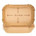 TESLA AirCook QB2065 - papierová forma pre teplovzdušnú fritézu 22 x 14 cm (100 ks)