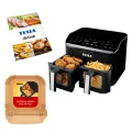 TESLA AirCook DualHeat QD464 XXL - multifunkčná duálna digitálna teplovzdušná fritéza