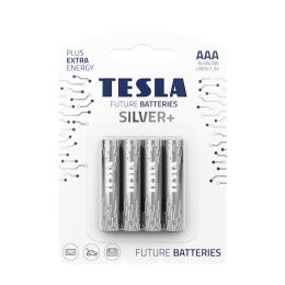TESLA SILVER+ AAA - alkalická batéria LR03, jednorazová, 4ks
