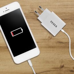 TESLA Power Charger T100 - rýchlonabíjačka 20 W PD 3.0/PPS (biela farba)