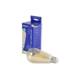 TESLA CB274224-1 - LED cone bulb vintage žiarovka E27, 4,2W, 380 lm, 2400K, teplá biela, zlatá