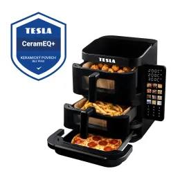 TESLA AirCook TrioZone Q636 XXL - multifunkčná trojzónová digitálna teplovzdušná fritéza
