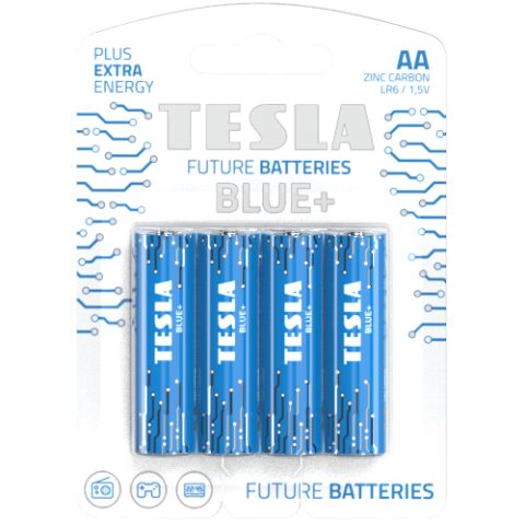 TESLA BLUE+ AA - batéria LR06, jednorazová, 4ks