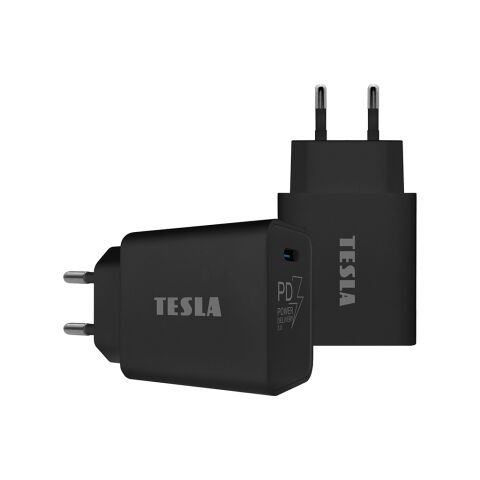TESLA Power Charger T100 - rýchlonabíjačka 20 W PD 3.0/PPS (čierna farba)