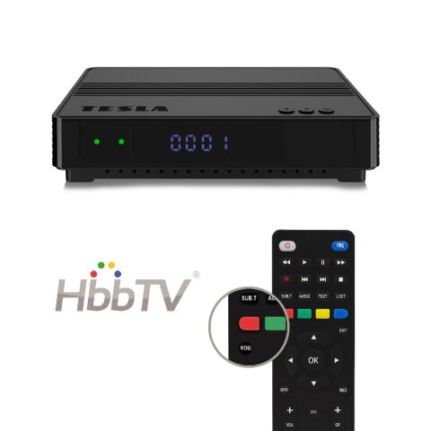TESLA HYbbRID TV TH210 - set-top box s HbbTV, rozbalené