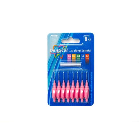Denticol P01 - medzizubná kefka s plochou rukoväťou, 8ks