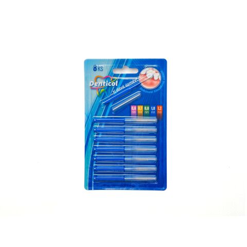 Denticol R01 veľ. 1 mm - medzizubná kefka rovná, 8ks
