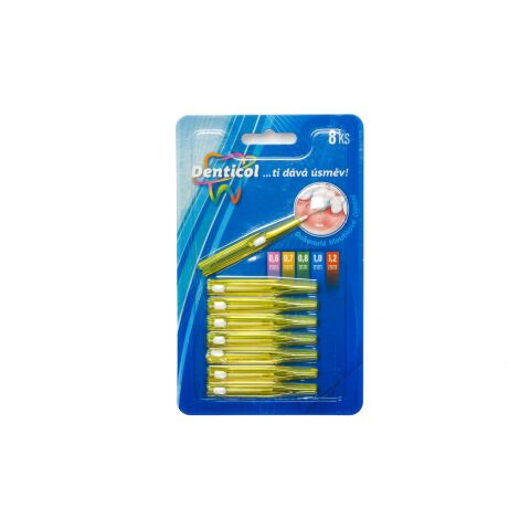 Denticol V01 veľ. 0,7 mm - medzizubná kefka vysúvacia, 8ks