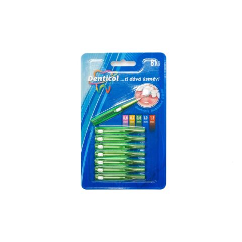 Denticol V01 veľ. 0,8 mm - medzizubná kefka vysúvacia, 8ks