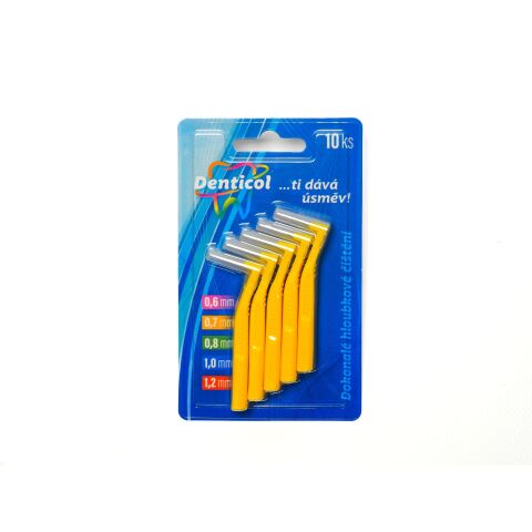 Denticol Z01 veľ. 0,7 mm - medzizubná kefka zahnutá, 10ks