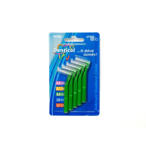 Denticol Z01 veľ. 0,8 mm - medzizubná kefka zahnutá, 10ks