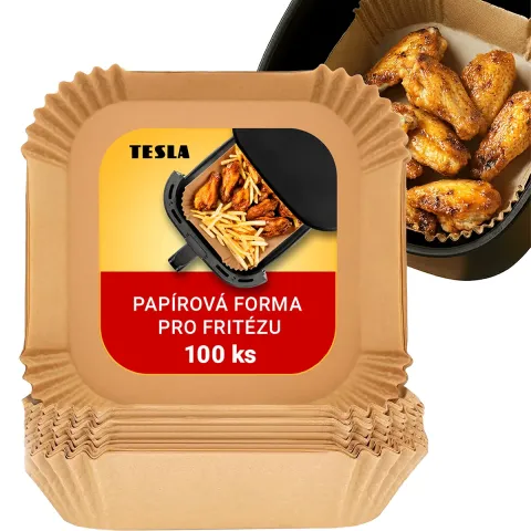 TESLA AirCook QB2055 - papierová forma do teplovzdušnej fritézy 16 x 16 cm (100 ks)