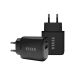 TESLA Power Charger T220 - duálna rýchlonabíjačka 25 W PD 3.0/PPS (čierna farba)